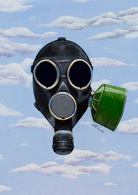 sheltered gas mask